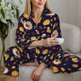 thumbnail image 6 of Pajama Sets for Women 2 Pcs, Turkey And Autumn Button Down Long Sleeve Sleepwear Lounge PJ Sets, 6 of 6