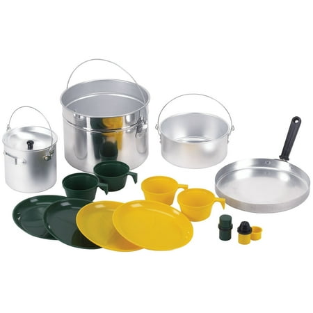 Aluminum 4 Piece - Deluxe 16 piece Four Party Aluminum Cook Set, Cooking on the trail for 4 campers just Got easier By Stansport