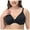 Black Sports Bras, variant on Plus Size Bras for Big Bust Women,Push Up V-Neck Lightly Lined Full Coverage Everyday Bras for Older Women