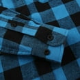thumbnail image 6 of DDAPJ pyju Mens Flannel Plaid Shirt Regular Fit Long Sleeve Casual Button Down Shirts Lightweigt Gingham Work Shirt with Pockets Sky Blue L, 6 of 9
