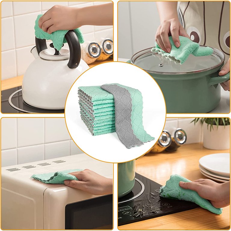 Microfiber Cleaning Cloth Multi-Functional Reusable Soft Rags for Kitchen  Wipes Cleaning Washcloths Reusable Cleaning Rags