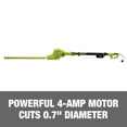 thumbnail image 3 of Sun Joe Electric 21-inch Telescoping Pole Hedge Trimmer, Multi-Angle Head, 4-Amp, 3 of 10