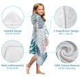 thumbnail image 7 of Pioneer Flower Floral Print Pattern Hooded Bath Towel，50"x30" for Ages 3 To 12 Kids, Quick Dry Lightweight Soft Microfiber Hood Beach Towel Cover Up for Kids, 7 of 7