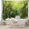thumbnail image 6 of Tropical Tapestry, Tropical Rainforest Landscape Malaysia Asia Green Tree Trunks Uncultivated Wood Print, Fabric Wall Hanging Decor for Bedroom Living Room Dorm, 5 Sizes, Green, by Ambesonne, 6 of 9