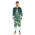 thumbnail image 2 of Christmas Santa Trees Gifts Adult Onesie Pajamas Slim Fit Christmas One Piece Suit Pjs for Women and Men Hooded Zipper, 2 of 7