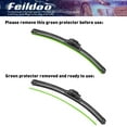 thumbnail image 3 of Feildoo 18 Inch & 18 Inch Replacement Windshield Wiper Blades Fit For Toyota Tercel 1992 Premium Summer Winter Braketless (Pack of 2, 18"+18", For Car Front Window), WW2870A, 3 of 7