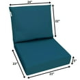 thumbnail image 3 of QQbed 23"x23" Memory Foam Back Pillow and Seat Cushion Set for Outdoor Patio Seats, 3 of 7