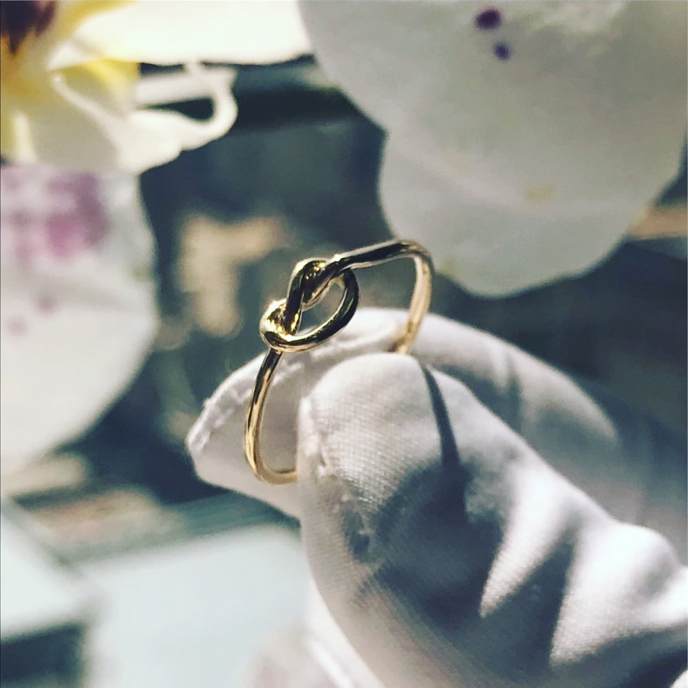 14k Yellow Gold Love Knot Wedding Ring Band Size 7.00 S/love Fine Jewe