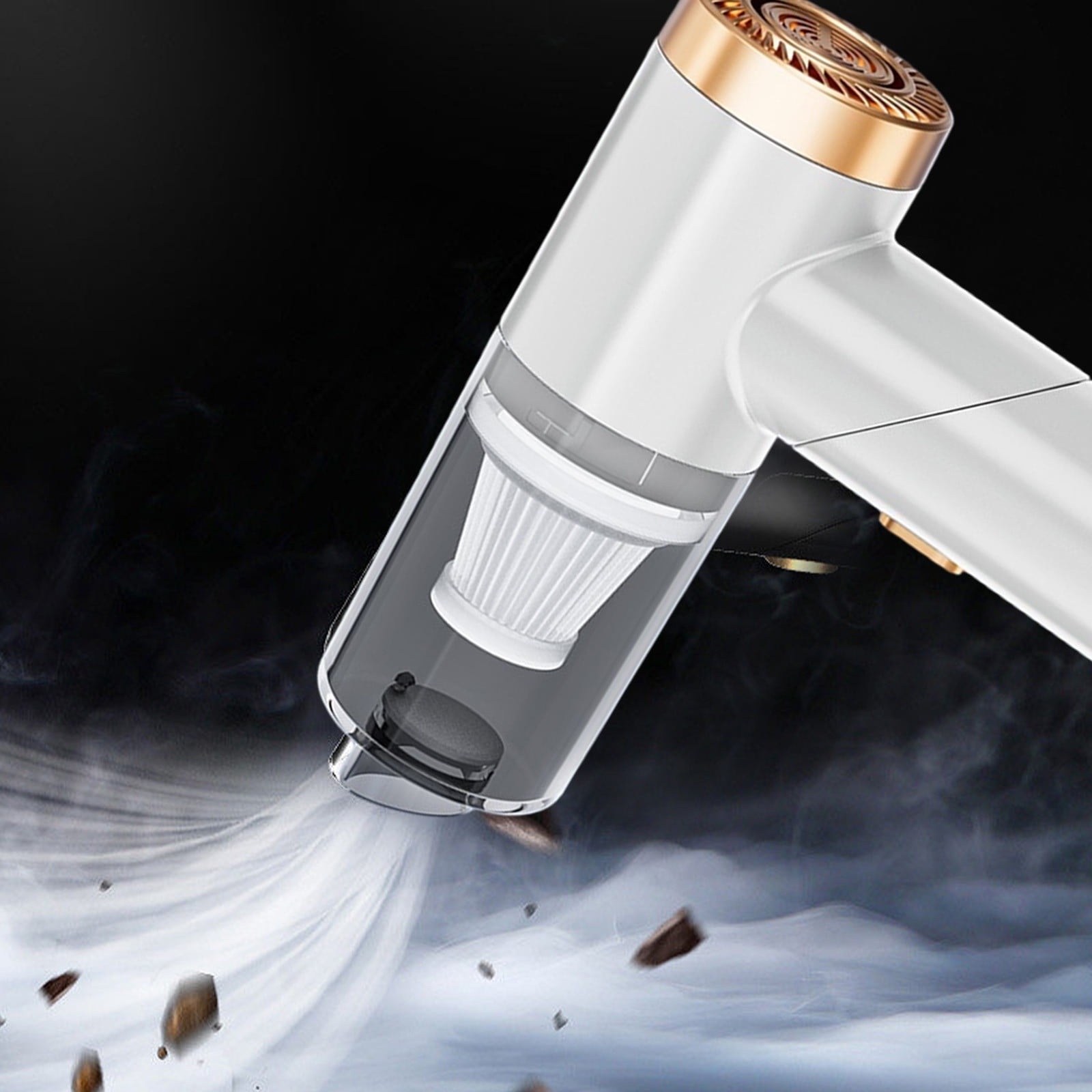 HBBKVI Handheld Vacuum Cordless, Handheld Car Vacuum Cleaner, Powerful Suction Small Car Vacuum Cleaner, Foldable Dusts Buster with Filter Portable Vacuum Cleaner