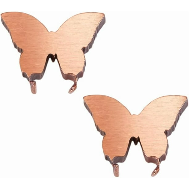 2 unidades de colgantes de latón reutilizables con forma de mariposa para flores frescas cortadas (0,8 x 0,6 x 0,2 pulgadas). Mantienen el agua de las flores limpia y transparente.