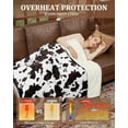thumbnail image 5 of Lumiparty Heated Electric Blanket King Size 90"x100" with LCD Dual Controller, Cow Print Heating Blankets, 10 Heat Levels & 1-12H Time Settings, ETL Certified, Machine Washable, Brown, 5 of 9