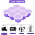 thumbnail image 3 of Caja de almacenamiento de alimentos congelados para bebés, recipiente de silicona para bebés con tapa hermética y 7 celdas independientes, bandeja de almacenamiento de alimentos para congelador Ormromra ZYY-0575, 3 of 5