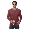thumbnail image 3 of GENTS BLISS 3 Pack Henley Men Shirts Long Sleeve Plain T Shirts for Men Casual Men Tee with Pocket, 3 of 18