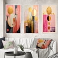 thumbnail image 1 of Designart "Serendipitous Circular Geometric Serenity VI" Modern Geometric Framed Wall Art Set Of 3 - Gold Abstract Frame Canvas Set For Living Room Decor, 1 of 6
