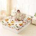 thumbnail image 4 of Manfei Thanksgiving Print Twin Fitted Sheet,Cute Ghost Pattern Bedding,2-Piece,1 Fitted Sheet and 1 Pillowcase, 4 of 6
