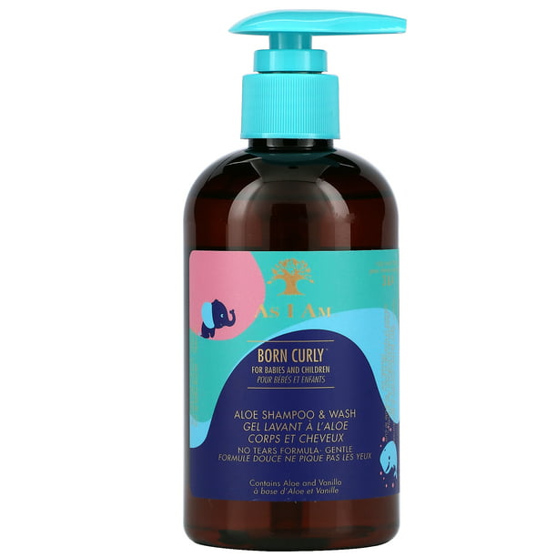 As I Am Born Curly, Aloe Shampoo & Wash, For Babies and Children, 8 fl oz  (240 ml) - Walmart.com