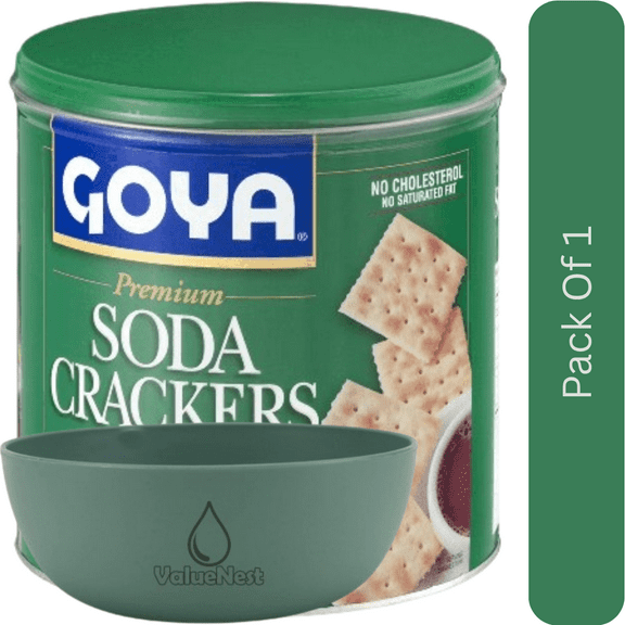 Goya Original Soda Crackers 24 oz with Green Olive Bowl by ValueNest