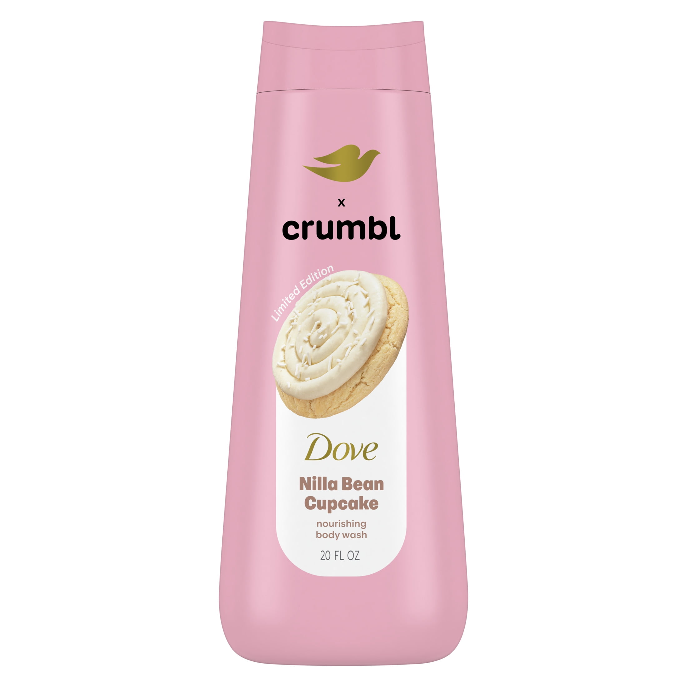 Dove x Crumbl Strawberry Cookie Body Wash, Scrub