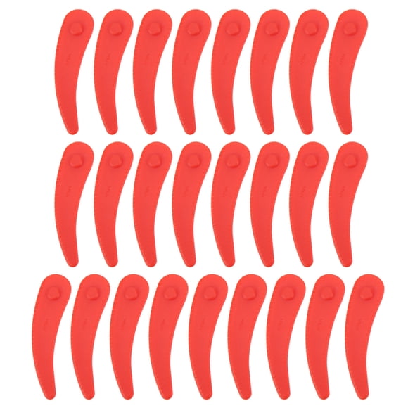 Lawn Mower Blades, Fast Cutting Lawnmower Trimmer Blades Household ABS 25PCS For Courtyard Red