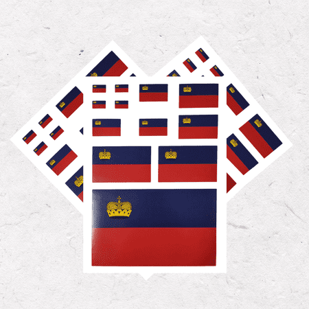 Ysmzzmsy 3 PCS(11.7 x 8.3 Inches ) Liechtenstein Flag2 Sticker National Decal in Multiple Sizes