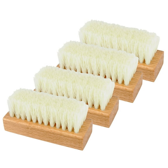 KAJNBN 4Pcs Shoe Polish Brush Assorted Color Plastic Wire For Sand Removal In Kitchen 3.73X1.77X1.38in