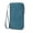 Blue, variant on Unisex RFID Anti Skimming Solid Color PU Wallet, Korean Style Double Layer Short Purse, Double Zipper Large Capacity Design For Men Business Use And Women Daily Handheld Storage
