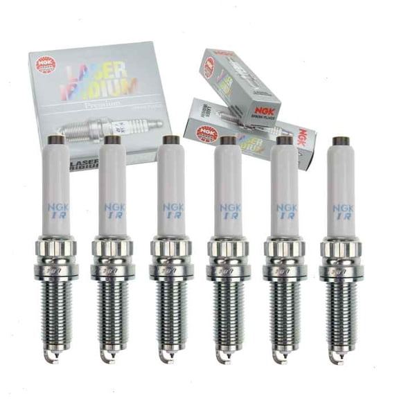 6 pc NGK Laser Iridium Spark Plugs compatible with BMW M240i xDrive 3.0L L6 2017-2020