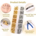 thumbnail image 3 of YIEMEEN Tarnish Proof Metal Positioning Beads Bracelet Alignment Beads Positioning Beads For Resin Clay And Cord Jewelry Making, 3 of 18