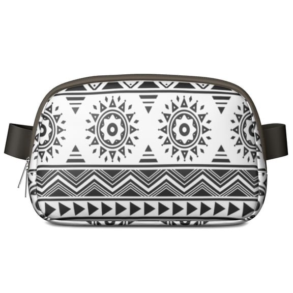 Mini Fanny Pack Aztec Belt Bag for Women, Fashionable Waterproof Waist Pack with Adjustable Strap for Workout Running Traveling Hiking Cycling