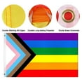 thumbnail image 2 of 2 PCS Progress Pride Flag 3x5 Fts - LGBT Community Support Gay Pride Rainbow Banner, 2 of 5