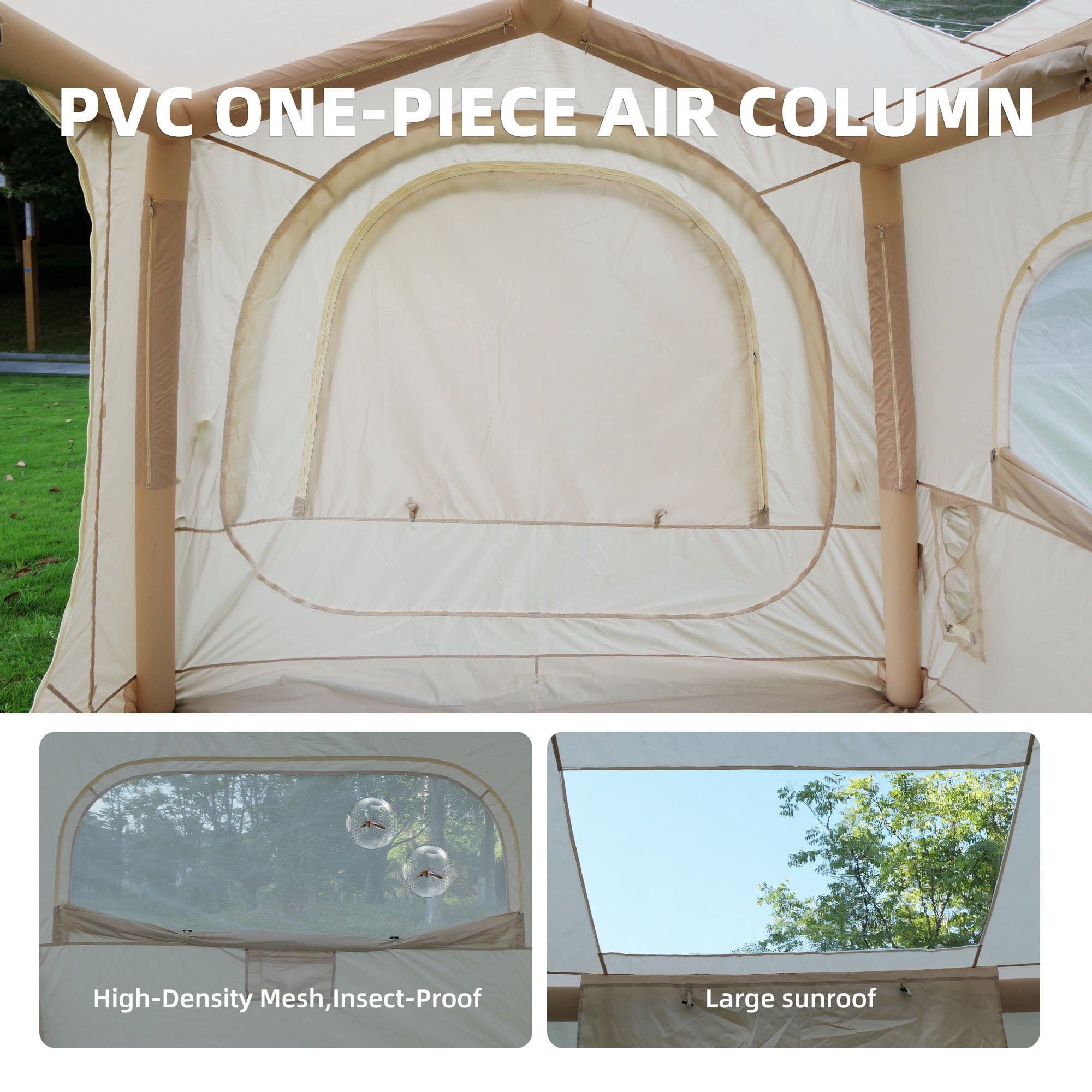 CQSXDA Easy Setup Inflatable SUV Tent in Waterproof Oxford Fabric for 4 Season Camping - Accommodates 6 to 8 People