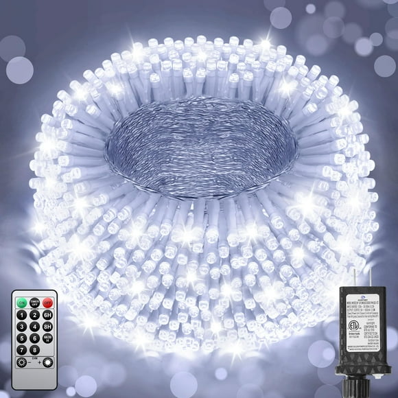 Christmas Lights JIXXULVU, 108 m, 900 LED, temporizador impermeable