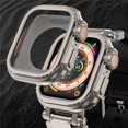 thumbnail image 6 of VeveXiao Designer Rugged Metal Case for Apple Watch Series 9 8 7 6 5 4 SE 45mm 44mm Protector Change to Ultra , Metal Case Bumper Protective Cover for iWatch Series 9 8 76 5 4 SE, 6 of 9