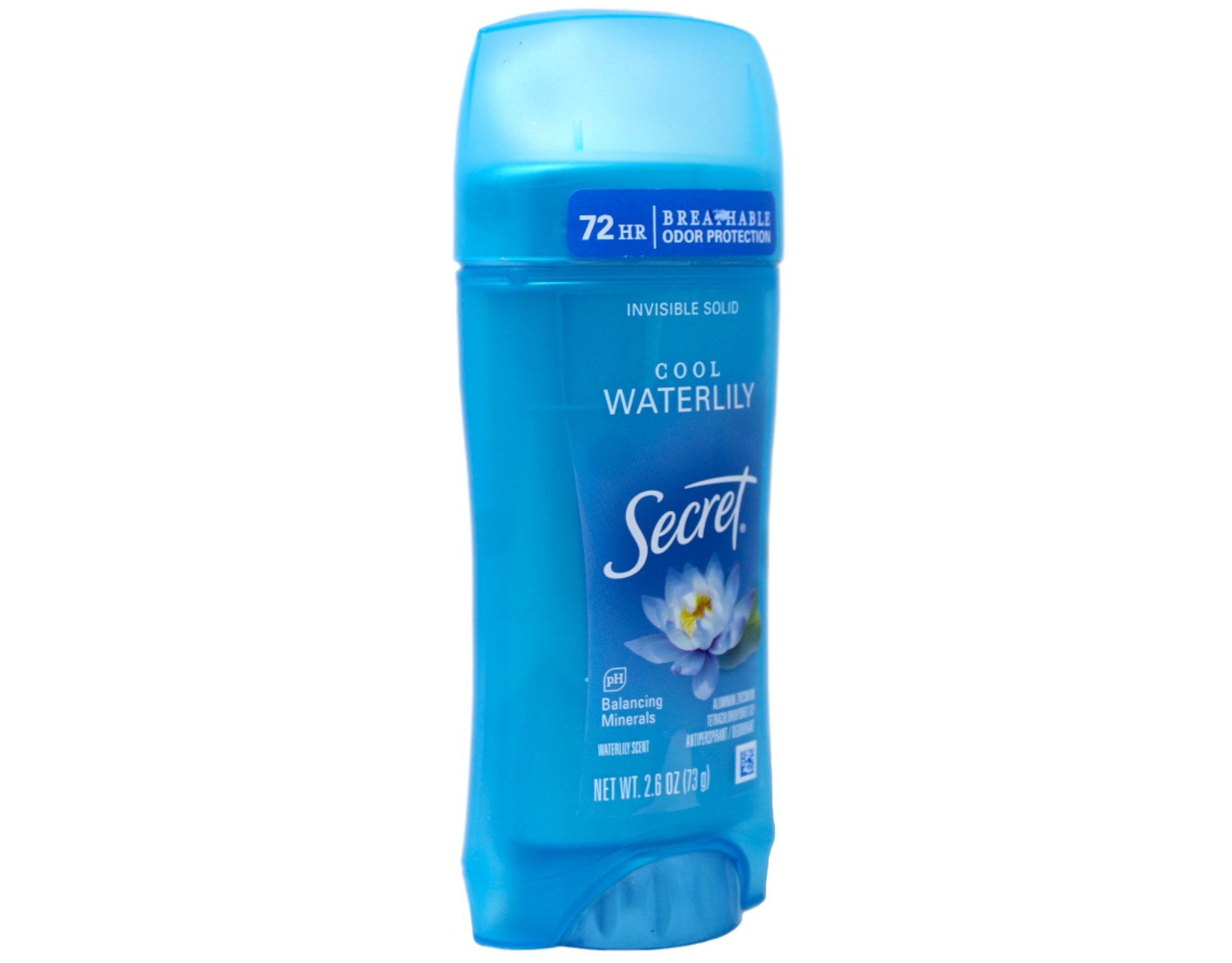 3 Pack - Secret Antiperspirant & Deodorant Invisible Solid Cool Waterlily, 72HR Breathable Sweat & Odor Protection, 2.6 OZ
