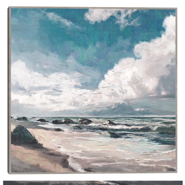 Cuadro Decorativo - Mar ondulante Jr Impresión en canvas, estrechado