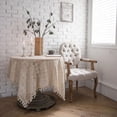 thumbnail image 5 of Retro Handmade Crochet Tablecloth Cotton Knit Hollow Coffee Tables Cover Cloth Background Decoration Cloths 1 piece (A,85x85cm), 5 of 6