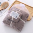 thumbnail image 1 of TopOne 2pcs Coral Fleece Luxury Linen Towel Set For Bathroom High Absorbent Quick Drying, 1 of 2