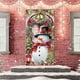 thumbnail image 4 of Decoración navideña para puerta con fondo de muñeco de nieve, ideal para fiestas navideñas, noticias, invierno, 70 x 35 pulgadas, 4 of 5