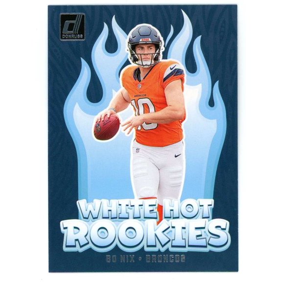 NFL 2024 Panini Donruss Football White Hot Rookies Bo Nix WH9 (Rookie)