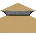 thumbnail image 6 of ZOPan 10x10 FT Gazebo Replacement Canopy Top Cover 2-Tiered Upgraded Patio Sunshade UV Protection, Canopy Cover ONLY (Beige), 6 of 9