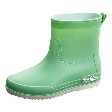 

Jungdeepe Women s Rain Shoes Korean Version Solid Color Fashion Short Tube Women s Water Shoes Adult Sequin Shorts Stylish Girls Boots Comfy Work Shoes Boots for Women Fuzzy Big Kid Rain Shoes