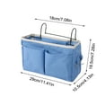 thumbnail image 3 of Yonrjhukm Hanging Bedside Shelf Storage Bag, Upper Bunk Bed Organizer with Pockets and Hooks, Space-Saving Fabric Caddy for Books, Remotes, and Essentials, 3 of 8