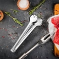 thumbnail image 4 of Hxlamzoo Clearance Stainless Steel Food Tongs Outdoor Barbecue Tongs Baking Bread Tongs Roast Steak Tongs 2025 Summer Saving Sales, 4 of 5