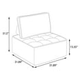 thumbnail image 2 of Modular Sofa, Light Grey Linen Wooden Frame Square Seat for Free Splicing, 32-Inch Solid Build with Good Resilience for Small Apartment Living Room and Multiple Decoration Styles, 2 of 10