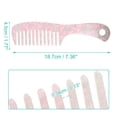 thumbnail image 2 of Unique Bargains 1 Pcs Hair Comb Wide Tooth Anti-Static for Curly Hair Detangling Comb Easy Detangling Wet and Dry Pink, 2 of 7