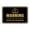 Black Gold, variant on Signs ByLITA Classic Framed Warning: Construction Zone - Hard Hat Required Door or Wall Sign Easy Installation | Health And Safety | Building And Warning Sign (Black) - Small