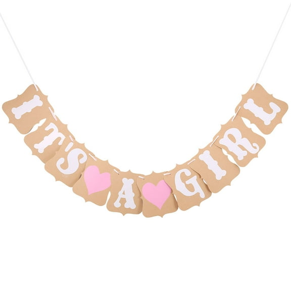 Banner Baby Shower Garland Bunting Birthday Celebration Party Paper Flag Decor Girl Xemplaro