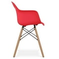 thumbnail image 3 of Aron Living Pyramid 17.5" Plastic and Beech Wood Armchair in Red, 3 of 4
