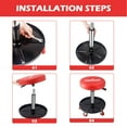 thumbnail image 2 of PowerSmart 300-pound Capacity Rolling Mechanic Stool Adjustable Height, Pneumatic with Wheels,PS1101, 2 of 7