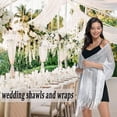 thumbnail image 4 of Sparkling Metallic Shawls and Wraps for Bridal Weddings/Evening Party/Formal Dresses, 4 of 5